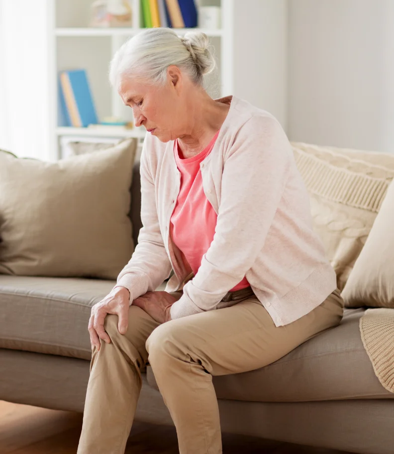 woman with leg pain in Raleigh NC